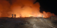 Зарево большого пожара осветило небо над Долинском - CitySakh.Ru