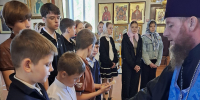 Клирик Вознесенского благочиния провел духовную беседу со школьниками села Бахтызино - Выксунская епархия