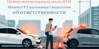 Почему нельзя покидать место ДТП: Минюст РТ напоминает водителям об ответственности - Министерство юстиции