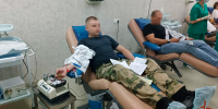 Сотрудники ОМОН стали донорами крови в Краснодаре - Росгвардия