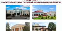 11 Культурно-досуговых учреждений получат субсидии нацпроекта! - Центр народного творчества и кино