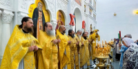Божественная литургия в Покровском храме Архиерейского подворья. - Щигровская епархия