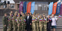 Кадеты профильной группы Росгвардии из Тюмени поддерживают участников специальной военной операции - Росгвардия