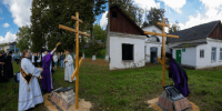 В селе Никольское освятили поклонный крест на месте строительства храма - Орловский Вестник