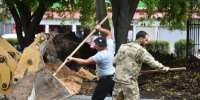 Рядом со сквером имени Вячеслава Малярова начали обустраивать парковочный карман - Балаковские вести