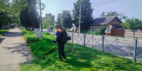 В Брянске продолжаются работы по покосу травы на городских территориях - Брянская улица