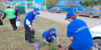 В Старых Кандрах высадили новую аллею - Единая Россия