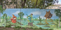 Костромские художницы закончили преображение забора возле детской больницы - Северная правда