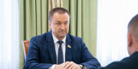 Спикер регионального парламента Юрий Матузов провел рабочую встречу с Героем России, председателем Воронежской городской Думы Андреем Дьяченко - Городская Дума