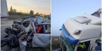 Водитель LADA Kalina погиб в жестком ДТП с фурой на трассе М-5 под Сызранью - Комсомольская Правда Самара