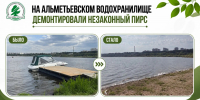 На Альметьевском водохранилище демонтировали незаконный пирс - Министерство экологии