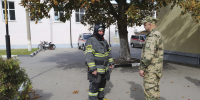 Пожарно-тактическое занятие Росгвардии и МЧС прошло в Туле - Росгвардия