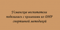 Воспитатели из Усмани передали коллегам из ДНР свою спортивную методику - Народное слово