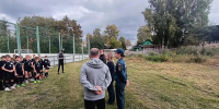 Учения в ФК «Славатор» : отработали эвакуацию пожаре - ГУ МЧС ЛО