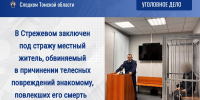 В Стрежевом заключен под стражу местный житель, обвиняемый в причинении телесных повреждений знакомому, повлекших его смерть - Следственный комитет