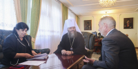 Митрополит Тамбовский и Рассказовский Феодосий встретился с ректором Тамбовского государственного технического университета М. Н. Краснянским 2 - Тамбовская митрополия