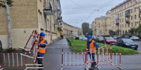 На улице Зайцева у дома 15 провели контрольную сетевую противоаварийную тренировку - Кировский район