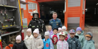 Воспитанники детского сада № 5 посетили 61 пожарно-спасательную часть Можайска - ГУ МЧС МО