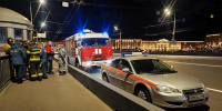 На Тучковом мосту отработали угрозу пожара - Spbdnevnik.ru