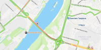 Огромная пробка образовалась на Мызинском мосту из-за ДТП - фото 1 - vGorodeN.Ru