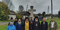 26.09.2026 г. Епископ Иларион освятил поклонный крест в Нижнем Ландехе, изображение №1 - Ивановская митрополия