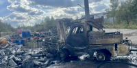 Под Орлом сгорел автопогрузчик - Орловский Вестник