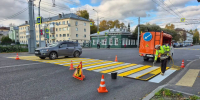 В Вологде обновляют дорожную разметку и оборудуют проекционные переходы - OnlineVologda.Ru