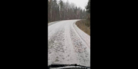 Снег в Бодайбо. Скриншот видео из телеграм-канала «Инцидент Иркутск» - Irk.Ru