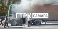 На федеральной трассе М-5 между вспыхнула фура - видео - КТВ-ЛУЧ