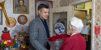 Глава Подольска поздравил участницу войны Марию Рохлину с 102-летием - ТК Кварц