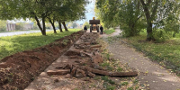 На 60 лет Октября начали ремонт второго участка тротуара - Город Ч.