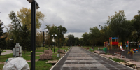 «Муниципальный жилищный фонд» благотворительно обустраивает  детскую площадку в Парке Победы - ИА Хакасия