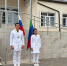 Церемония спуска Государственного флага Российской Федерации и Государственного флага Республики Дагестан. - Дербентский медколледж