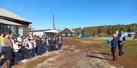 29 сентября в Межборном территориальном отделе Притобольного МО прошли тренировки по ликвидации угрозы природных пожаров и эвакуации населения.. - Притобольный муниципальный округ