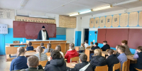 Настоятель Свято-Троицкого храма села Кривчиково иерей Димитрий Зворыгин освятил школу в селе Кривчиково, 28 сентября 2026 года, Кромской район - Орловская и Ливенская епархия