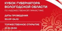 Кубок губернатора области по художественной гимнастике впервые пройдёт в Вологде - Вологда.РФ
