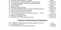 Календарь спортивно-массовых и физкультурно-оздоровительных мероприятий. - Дуванский район