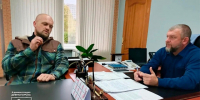 Встреча главы города с охотником. - Город Дивногорск