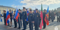 Представители Молодежного совета Главного управления стали участниками флешмоба в честь Дня воссоединения Донбасса, Новороссии и России - МЧС