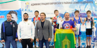 В манеже стадиона "Шторм" состоялось официальное физкультурное мероприятие "XVI традиционный турнир по греко-римской борьбе - Кировский район