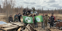 В рамках  проекта #ЗеленыйЧетверг очистили территорию  на 46-м километре Вилюйского тракта - Правительство Республики Саха (Якутия)