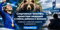 Спортивные триумфы, нашествие медведей и гибель ребенка в Холмске: главные события недели в дайджесте Citysakh.ru. - CitySakh.Ru