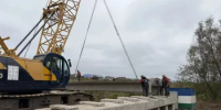 В Башкортостане приступили к монтажу балок пролетного строения на мосту через реку Ходъяр на дороге Кушнаренково – Чекмагуш – Бакалы - Министерство транспорта и дорожного хозяйства
