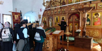 Настоятель Вознесенского храма иерей Михаил Красюк провел экскурсию для учащихся 7 «А» класса школы № 1. 29 сентября 2026 года, г.Мценск - Орловская и Ливенская епархия