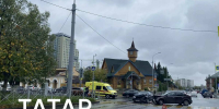 Две легковушки столкнулись в центре Казани, на месте работает скорая - ИА Татар-информ