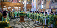 В день памяти благоверного князя Олега Брянского и Собора Брянских святых, благочинный Навлинского церковного округа сослужил Митрополиту Александру за Божественной литургией в Свято-Троицком Кафедральном Соборе г. Брянска - Навлинское благочиние