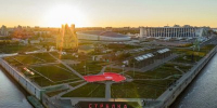 Нижний Новгород поздравил сборную России с победой над Намибией грандиозным флешмобом на слиянии Оки и Волги - Правительство Нижегородской области