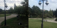 В парке Азова вандалы повредили фонари - DonDay.Ru