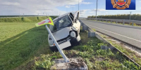 В ДТП с дорожным знаком в Лаишевском районе пострадал водитель Daewoo Matiz - Камская новь