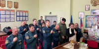 Священник совершил молебен в пожарной части Сосновоборска - Епархия
